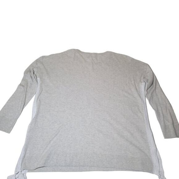 Lily Pulitzer 3/4 Sleeve Pullover Crochet Edge Tassel Oversize Sweater Size L - Picture 8 of 9